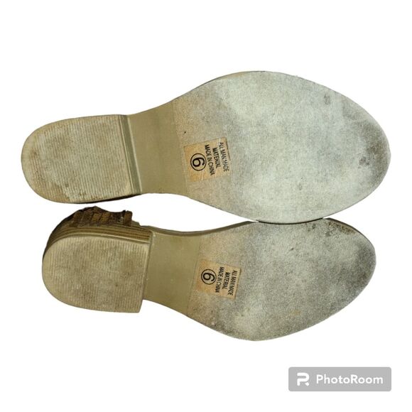 Soda fringe bootie women's size 6 comfy heel boots ankle boots caramel stylish - Picture 10 of 13